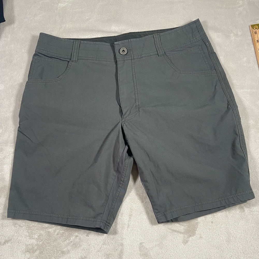 Kuhl Shorts Mens 34 Gray 10" Stretch Performance Outdoor Hiking Chino Camping